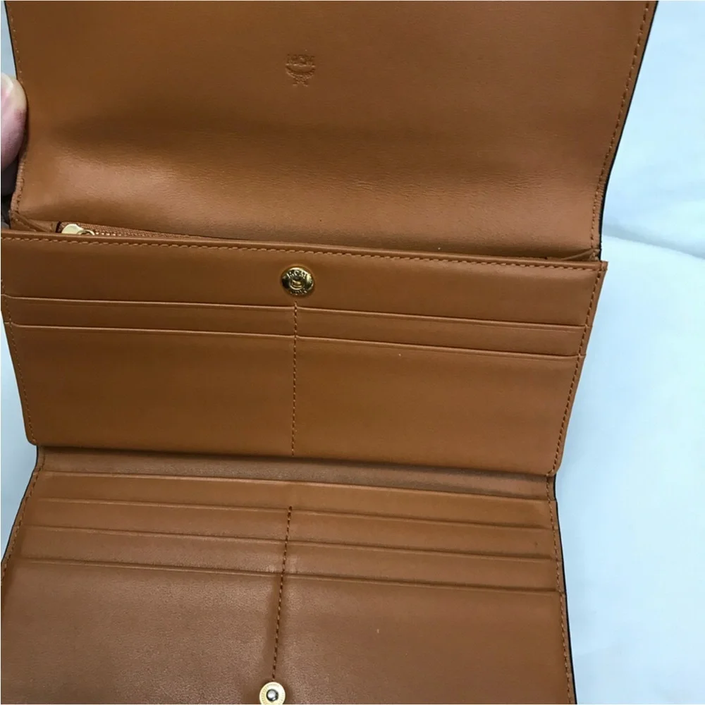 MCM Vintage Rare Tan Leather Hobo Germany Bag and Wallet Bundle EUC - Picture 10 of 12